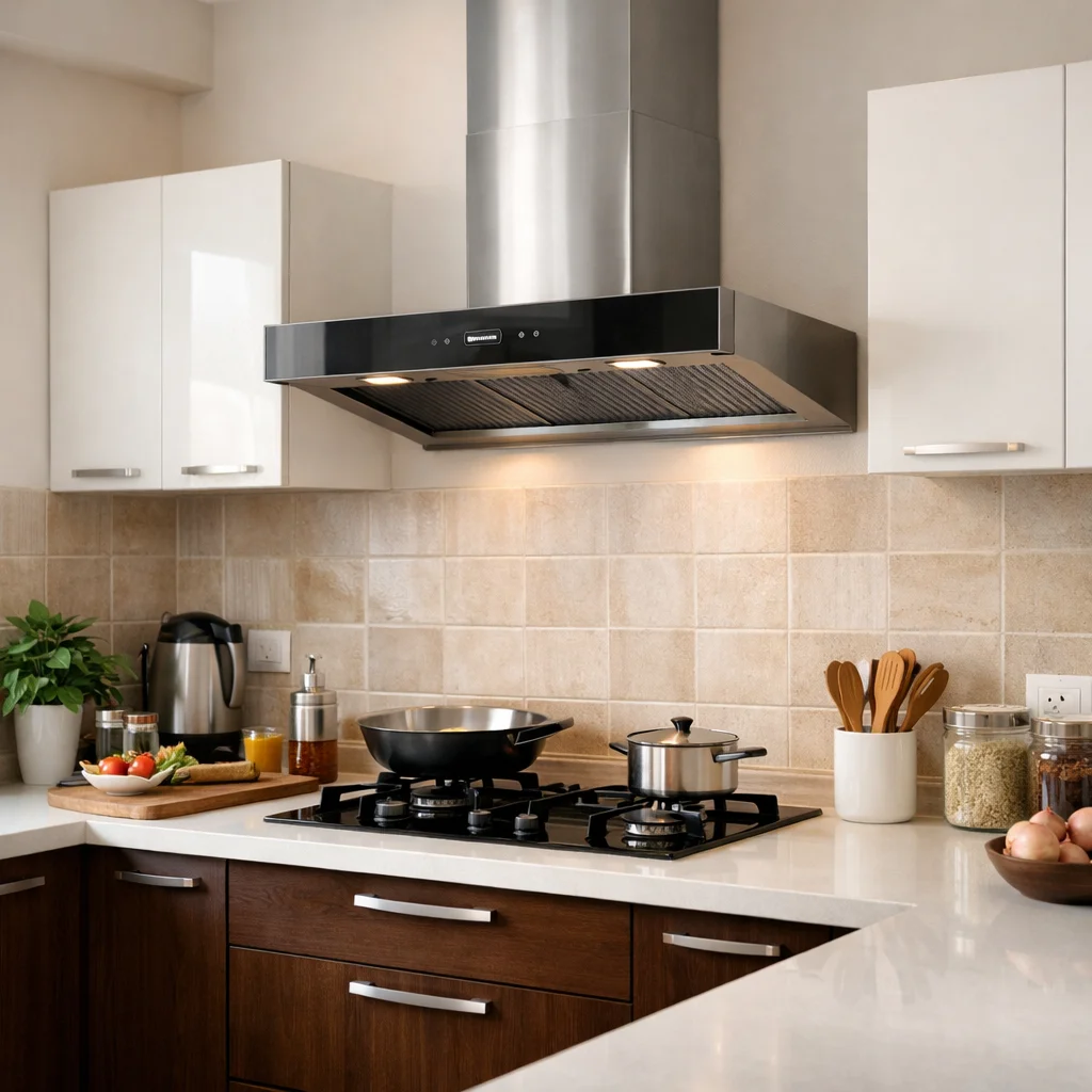 Kitchen maintenance chimney care with professional service, repair, and cleaning in a Hyderabad home